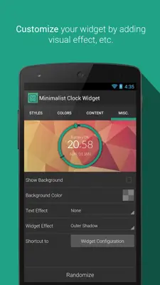 Minimalist Clock Widget android App screenshot 2