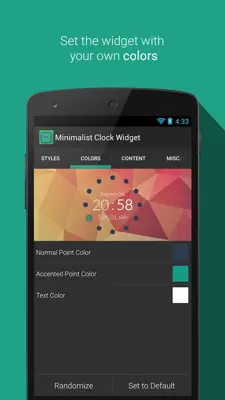 Minimalist Clock Widget android App screenshot 4