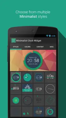 Minimalist Clock Widget android App screenshot 5